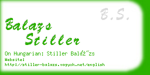 balazs stiller business card